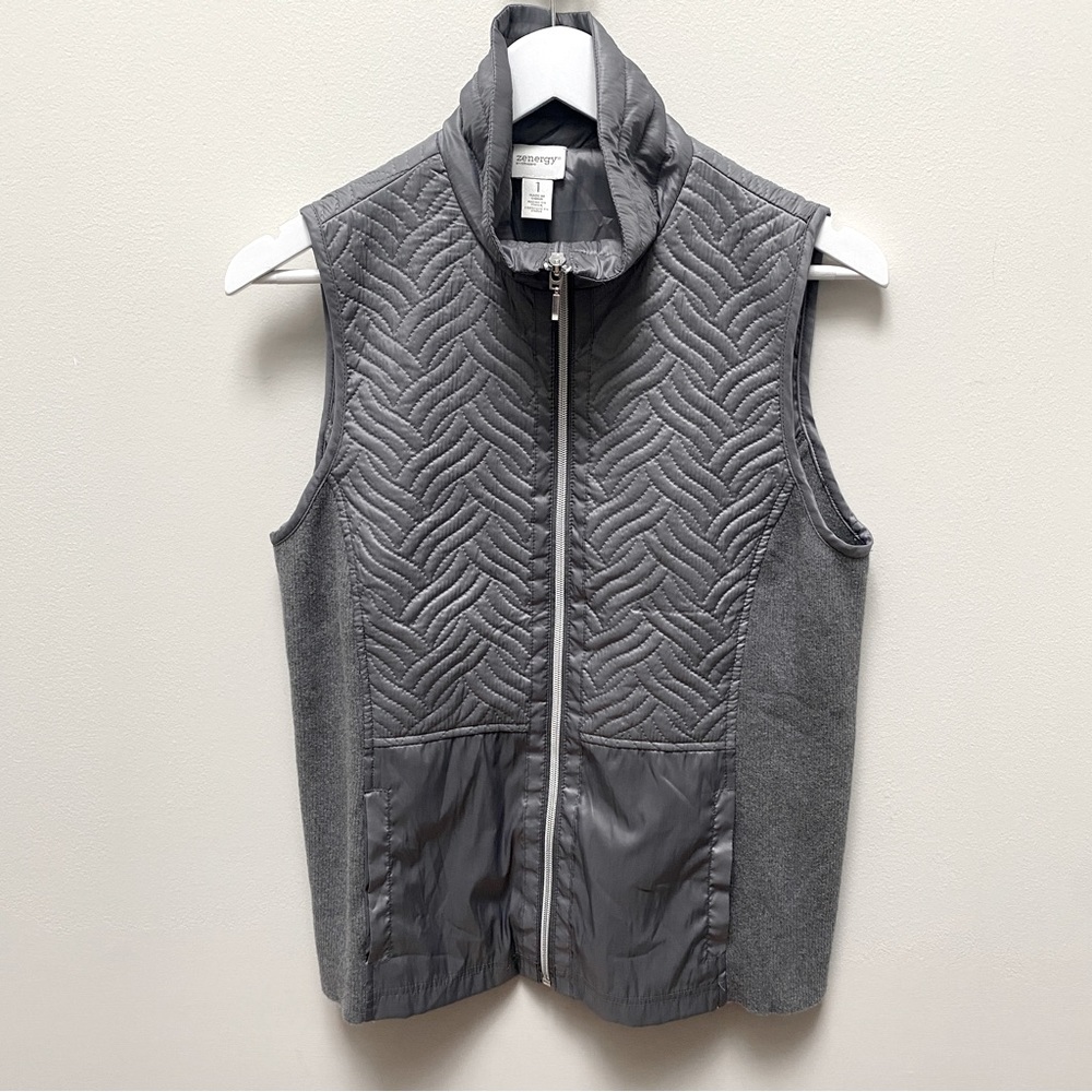 Chico's Zenergy Athleisure Vest Lightweight Grey Size 1 Small - Picture 1 of 7